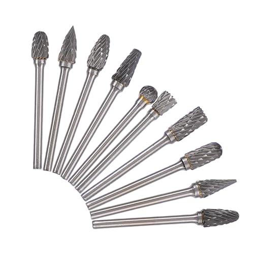 WHAMVOX 10 Stück Teiliges Wolframkarbid Rotary Burr mit Doppelschnitt Kompatibel für Gravur und Holzbearbeitung Effiziente Hartmetallfräser für Präzises Entgraten Schleifen und Formen bei WHAMVOX 10 Stück Teiliges Wolframkarbid Rotary Burr mit Doppelschnitt Kompatibel für Gravur und Holzbearbeitung Effiziente Hartmetallfräser für Präzises Entgraten Schleifen und Formen bei von WHAMVOX