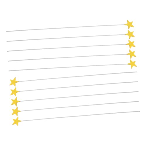 WHAMVOX 100 Stück Teiliges DIY Cupcake Toppers aus Weichem Schaumstoff Wiederverwendbare Gelbe Sternförmige Tortendeko Vielseitig Einsetzbar für Geburtstags Babyparty Kuchenverzierung von WHAMVOX