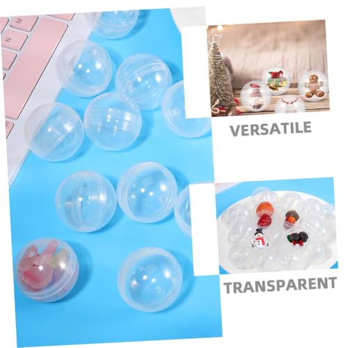 WHAMVOX 100 Stück Transparente Kapseln zum Befüllen für Spielzeugautomaten Kompatible Kunststoffbälle für Partygeschenke DIY Überraschungen und Süßigkeiten Rund und Durchsichtig WHAMVOX 100 Stück Transparente Kapseln zum Befüllen für Spielzeugautomaten Kompatible Kunststoffbälle für Partygeschenke DIY Überraschungen und Süßigkeiten Rund und Durchsichtig von WHAMVOX