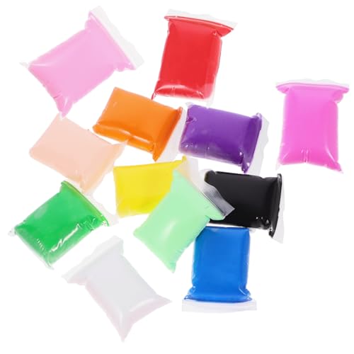 WHAMVOX 12 Packungen Teiliges Modelliermasse Bunte Ultraleichte Knetmasse DIY Bastelset für Kreatives Basteln Ungiftig Lufttrocknend für Jungen und Mädchen Geschenk zum Geburtstag von WHAMVOX