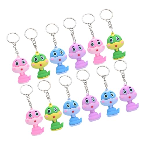 WHAMVOX 12 Stück Teiliges Set Cartoon Schlangen Schlüsselanhänger in Grün Violett Blau Vielseitige Taschen Schlüsselanhänger mit Niedlichem Schlangenmotiv Praktisches Accessoire für von WHAMVOX