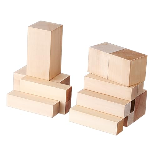 WHAMVOX 13 Stück Teiliges Basswood Schnitzholz Unbehandelte Holzklötze in Verschiedenen Leicht zu Transportieren für DIY Holzschnitzen Basteln und Kreative Holzarbeiten WHAMVOX 13 Stück Teiliges Basswood Schnitzholz Unbehandelte Holzklötze in Verschiedenen Leicht zu Transportieren für DIY Holzschnitzen Basteln und Kreative Holzarbeiten von WHAMVOX