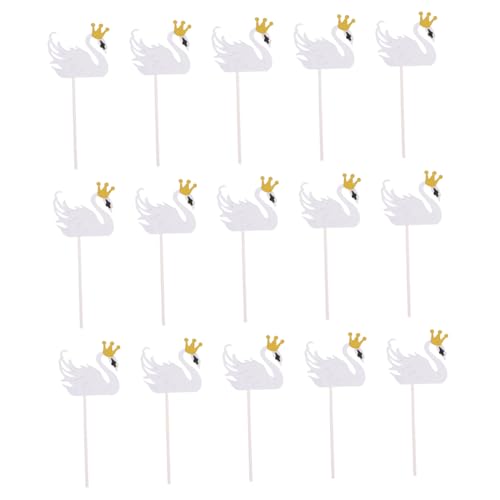 WHAMVOX 15 Stücke Schwan Cupcake Topper Geburtstag Party Dekorationen Tier Kuchen Topper Heu Geburtstag von WHAMVOX