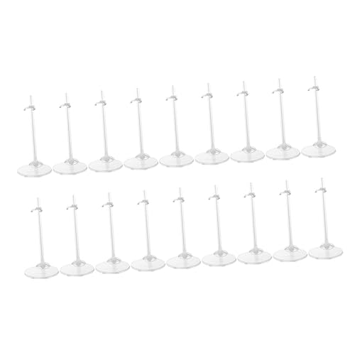 WHAMVOX 18Stücke Puppenständer Transparent Verstellbare Puppenhalter für Puppenausstellungen Stabiler Stand Schützt Puppen vor Schäden und Schmutz Zubehör für Kreative von WHAMVOX