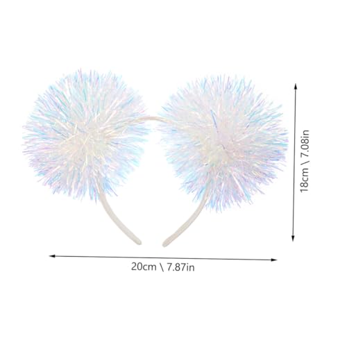 WHAMVOX 2 STÜCK Haarreif mit Glänzenden Tinsel Pompoms Schimmerndes Party Accessoire für Festivals Karneval Weihnachten Bequem und Passend für Mädchen von WHAMVOX