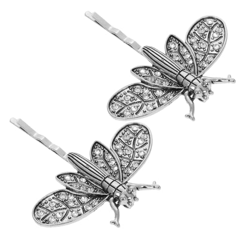 WHAMVOX 2 Stück Retro Haarnadeln Haarspangen mit Strass Verzierung Libellen Haarklammern für Frauen und Mädchen Dekorative Haarschmuck Clips für Party und Alltag von WHAMVOX