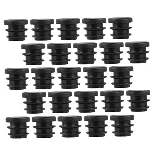 WHAMVOX 200Stücke Runde Möbelbein Stecker Schwarze Kunststoff Endkappen für Tisch und Stuhlbeine Hitzebeständig und Stabil für Ungewinde Oberflächen von WHAMVOX