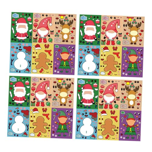 WHAMVOX 24 Blatt Teiliges Weihnachts-Puzzle-Sticker Kreative DIY Puzzleaufkleber mit Bunten Xmas-Motiven Spielerisches Bastelspielzeug für Mädchen und Jungen für Weihnachtsfeiern und WHAMVOX 24 Blatt Teiliges Weihnachts-Puzzle-Sticker Kreative DIY Puzzleaufkleber mit Bunten Xmas-Motiven Spielerisches Bastelspielzeug für Mädchen und Jungen für Weihnachtsfeiern und von WHAMVOX