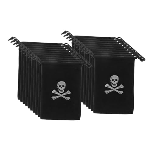 WHAMVOX Halloween Party Taschen Set 24 Stück Piratenschädel Goodie Bags Wiederverwendbare Geschenktüten Für Kinder Leckerli Verpackung Mit Kordelzug WHAMVOX Halloween Party Taschen Set 24 Stück Piratenschädel Goodie Bags Wiederverwendbare Geschenktüten Für Kinder Leckerli Verpackung Mit Kordelzug von WHAMVOX