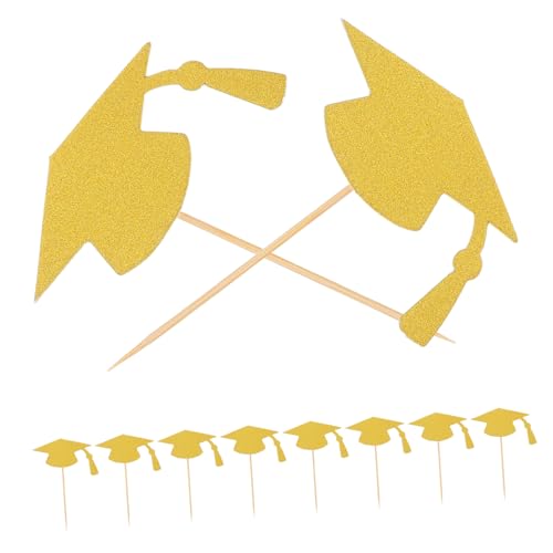 WHAMVOX 24 Stück Teiliges Bachelor Hut Cake Decoration Goldfarbene Graduation Season Tortendeko Nachhaltige Cupcake Topper für Abschlussfeiern Vielseitig Einsetzbar für Kuchen und WHAMVOX 24 Stück Teiliges Bachelor Hut Cake Decoration Goldfarbene Graduation Season Tortendeko Nachhaltige Cupcake Topper für Abschlussfeiern Vielseitig Einsetzbar für Kuchen und von WHAMVOX