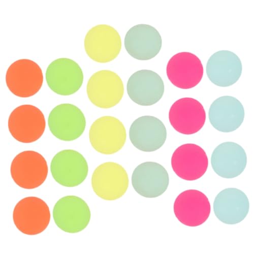 WHAMVOX 24 Stück Teiliges Leuchtende Hüpfbälle Pure Farbe Matte Oberfläche Springfreudiges Kinderspielzeug Fluoreszierende Partygeschenke Zufällige Farbauswahl für Zufällige Farbe von WHAMVOX