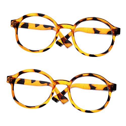 WHAMVOX 2Stücke Puppenbrillen Transparente Zierbrille für Puppen Auffällige Brillen Requisiten für Kreative Spielideen für Geburtstags und Kindertagsgeschenke von WHAMVOX