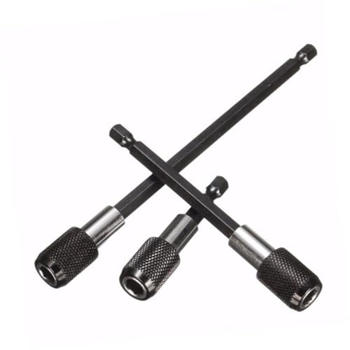 WHAMVOX 3 STÜCKE Teiliges Schnellwechsel Sechskant bohrerverlängerungsset aus Vanadium stahl mit Magnetischer Selbstsperrfunktion Kompatibel mit Schraubendrehern und Bohrmaschinen von WHAMVOX