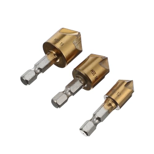 WHAMVOX 3 Stück Teiliges Chamfering Fräser aus Stahl Langlebiger Kegelsenker Bohrer für Professionelles Entgraten und Anfasen Robust und Vielseitig Einsetzbar WHAMVOX 3 Stück Teiliges Chamfering Fräser aus Stahl Langlebiger Kegelsenker Bohrer für Professionelles Entgraten und Anfasen Robust und Vielseitig Einsetzbar von WHAMVOX