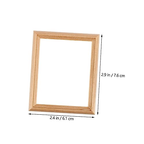 WHAMVOX 3 Stück Teiliges Mini Holz Bilderrahmen Puppenhaus Modell Vivid Dekoratives Foto Ornamental Miniatur für Puppenhaus Zubehör von WHAMVOX