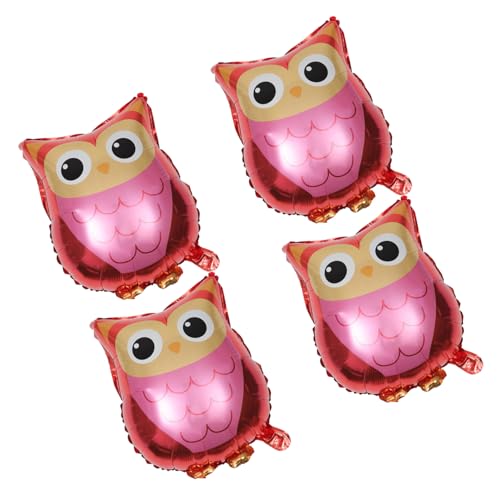 WHAMVOX 4 Stück Eulen folienballons aus Aluminiumfolie in Bunten Farben Kreative Tierballons als Partydeko und Fotorequisiten für Geburtstag Halloween und Babyparty Sichere Langlebige von WHAMVOX
