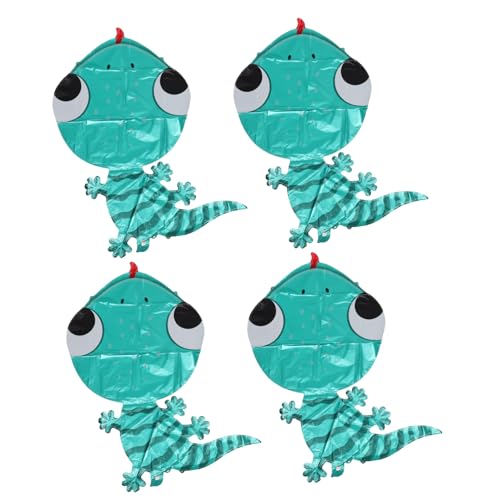 WHAMVOX 4 Stück Teiliges Aufblasbare Cartoon Folienballons in Gecko form Robuste Aluminiumfolie Kinderfreundliche Partydeko für Geburtstage Babypartys Fotorequisiten Langlebig und von WHAMVOX