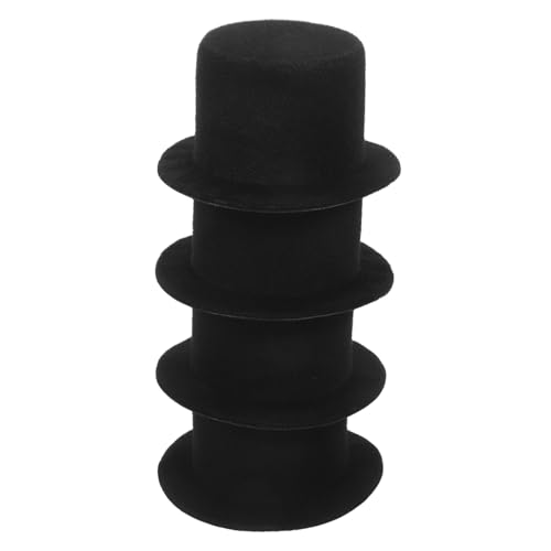 WHAMVOX 4 Stück Teiliges Mini Zylinderhüte aus Leichtem Material Vielseitig für DIY Bastelprojekte Figuren Haustierdeko für Festtagsfeiern und Fotografie Kreative Handarbeitsschablonen von WHAMVOX