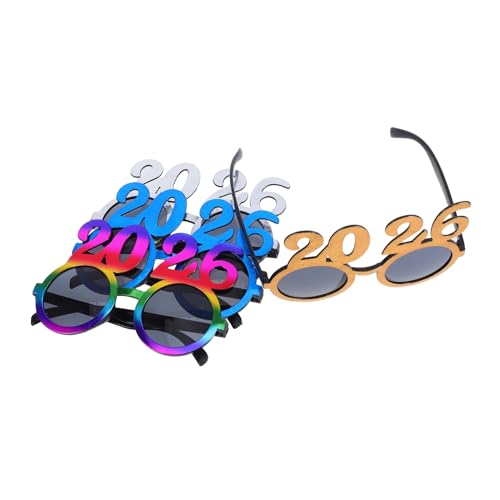 WHAMVOX 4 Stück Teiliges Partybrillen aus Robustem Pc Material Glitzernde Zahlenbrillen für Silvester und Abschlussfeiern Auffällige Langlebige Neujahrs Accessoires für Foto Requisiten WHAMVOX 4 Stück Teiliges Partybrillen aus Robustem Pc Material Glitzernde Zahlenbrillen für Silvester und Abschlussfeiern Auffällige Langlebige Neujahrs Accessoires für Foto Requisiten von WHAMVOX