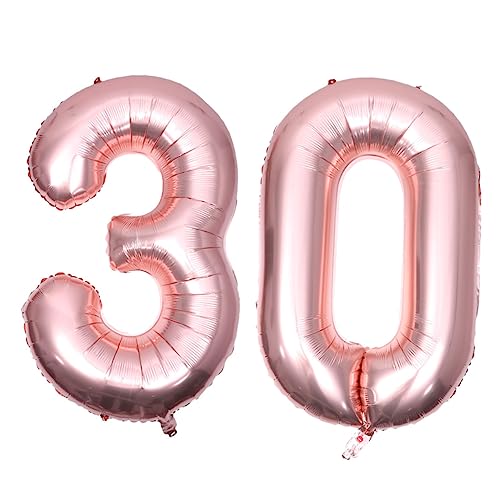 WHAMVOX 40 30 Digitaler Ballon Aus Aluminium Geburtstagsballons Für Erwachsene Riesiger Heliumballon Geburtstag 18 Luftballons Zahlenballon Nachgeahmte Schönheit Geburtstagsparty Liefert von WHAMVOX
