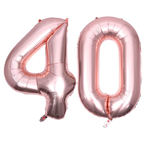 WHAMVOX 40 40 Jubiläumsnummernballons Geburtstag 18 Luftballons Zahlenballons Aus Aluminium Nummernballon Aus Folie Ballon Mit Hochzeitsnummer Erwachsener Kind Geburtstagsparty Liefert von WHAMVOX