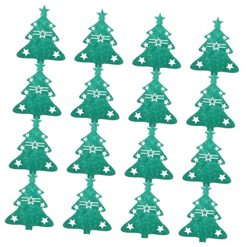 WHAMVOX 48 Stück Teiliges Weihnachtsbaum Besteckhalter Grüne Filz Bestecktaschen mit Gabel Löffelfächern Festliche Tischdeko für Feiertage Praktische Aufbewahrung für Weihnachtsessen von WHAMVOX