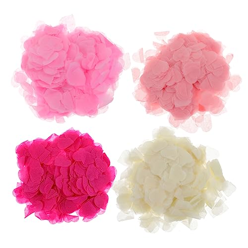 WHAMVOX 4er Packung Biologisch Abbaubares Herzkonfetti Bunte Papierstreudeko für Hochzeit Valentinstag Geburtstag Party Tischdekoration Romantisch Leicht Streubar von WHAMVOX