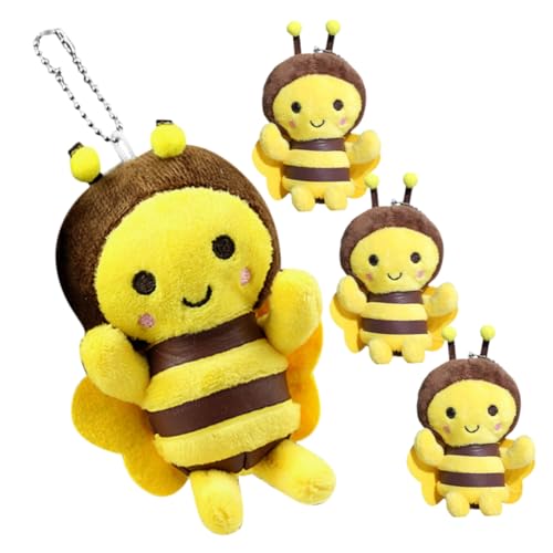 WHAMVOX Schlüsselanhänger Kuscheltier 4er Set Kuschelige Bienen Schlüsselanhänger Üsch Schlüsselanhänger Für Taschen Dekoration Üße Bienen Anhänger Für Kindergeburtstag Und Schlüsselanhänger Biene WHAMVOX Schlüsselanhänger Kuscheltier 4er Set Kuschelige Bienen Schlüsselanhänger Üsch Schlüsselanhänger Für Taschen Dekoration Üße Bienen Anhänger Für Kindergeburtstag Und Schlüsselanhänger Biene von WHAMVOX