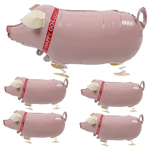 WHAMVOX 5 Stück Teiliges Aufblasbare Schweine luftballons Lustiges Partyspiel zubehör aus Leichtem Material Sichere Griffe für Geburtstagsfeiern Pool Strandpartys von WHAMVOX
