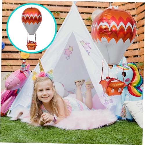 WHAMVOX 5 Stück Teiliges Heißluftballon Aluminiumfolie Luftballon Langlebig Luftdicht Shower Party Dekoration Innen und Außen Geeignet Festliche Atmosphäre Sicher für Erwachsene von WHAMVOX