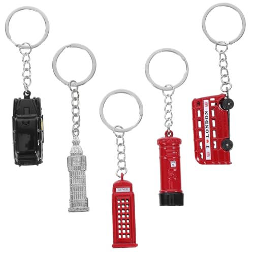 WHAMVOX 5 Stück Teiliges London Schlüsselanhänger mit Rotem Doppeldeckerbus Telefonzelle Postkasten Big und Taxi Robuste Anhänger für Schlüssel Tasche Geldbörse Rucksack Stilvolles WHAMVOX 5 Stück Teiliges London Schlüsselanhänger mit Rotem Doppeldeckerbus Telefonzelle Postkasten Big und Taxi Robuste Anhänger für Schlüssel Tasche Geldbörse Rucksack Stilvolles von WHAMVOX