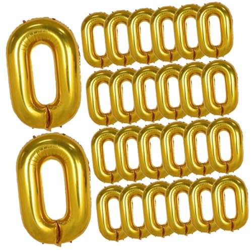 WHAMVOX 50 Stück Folienballon Kette Gold Retro Party Deko Geburtstagsballons Hochzeit Feier Leichte Aluminiumfolie für Wand Fenster Decke Fotorequisite von WHAMVOX