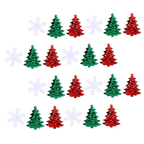 WHAMVOX 5er-pack Weihnachtsschnee-pailletten Christbaumschmuck Weihnachtskonfetti Glitzert Festival Konfetti Weihnachtstischstreuung Schneeflockenformen Weihnachtsbaum Weihnachten Plastik von WHAMVOX