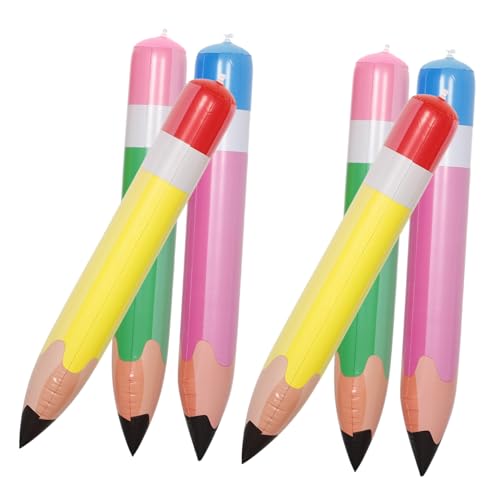 WHAMVOX 6 Stück Aufblasbare Bleistift Deko für Schulanfang Klassenzimmer Wand und Deckenhänger Back To School Party Jungen Mädchen WHAMVOX 6 Stück Aufblasbare Bleistift Deko für Schulanfang Klassenzimmer Wand und Deckenhänger Back To School Party Jungen Mädchen von WHAMVOX