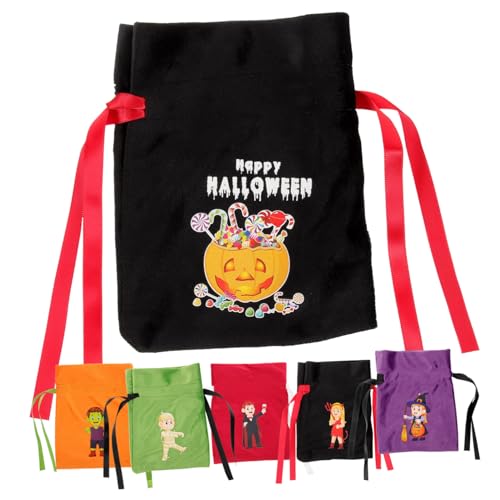 WHAMVOX 6 Stück Halloween-kordelzug, , Süßigkeiten, Snacks, Verpackung, Cartoon-süßigkeitsbeutel WHAMVOX 6 Stück Halloween-kordelzug, , Süßigkeiten, Snacks, Verpackung, Cartoon-süßigkeitsbeutel von WHAMVOX