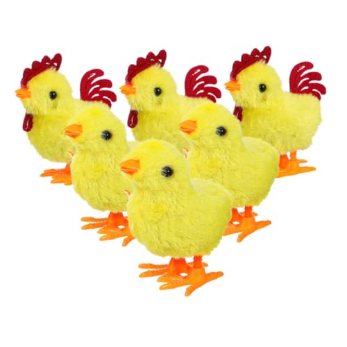WHAMVOX 6 Stück Teiliges Aufziehspielzeug Küken Plüsch Hüpft und Dreht Realistische Textur Gelb Lustiges Ostergeschenk Party Mitgebsel für Mädchen WHAMVOX 6 Stück Teiliges Aufziehspielzeug Küken Plüsch Hüpft und Dreht Realistische Textur Gelb Lustiges Ostergeschenk Party Mitgebsel für Mädchen von WHAMVOX