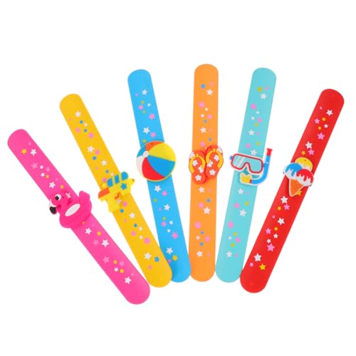 WHAMVOX 6 Stück Teiliges Hawaii Schnapparmband aus Langlebigem Bunte Muster Party Slap Armbänder Leichte Kinderarmbänder als Partygeschenk und Lustiges Schmuck Accessoire für Mädchen WHAMVOX 6 Stück Teiliges Hawaii Schnapparmband aus Langlebigem Bunte Muster Party Slap Armbänder Leichte Kinderarmbänder als Partygeschenk und Lustiges Schmuck Accessoire für Mädchen von WHAMVOX