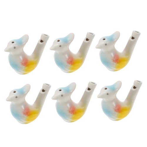 WHAMVOX 6 Stück Teiliges Keramikpfeifen in Bunten Wasserbird designs Spielerische Trillerpfeifen für Kindergeburtstage Feste und Langlebig und Detailreich Gefertigt Zufällige Farbe von WHAMVOX