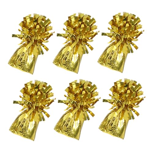 WHAMVOX 6 Stück Teiliges Metallic Ballongewicht Dekorative Ballonbeschwerer aus Stabilem Material für Hochzeit Partydekoration Einfache Befestigung für Helium und Luftballons von WHAMVOX