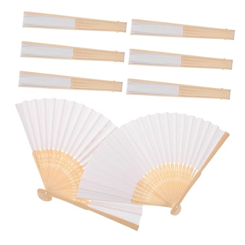 WHAMVOX 8 Stück Teiliges Weißer Faltbarer Papierhandfächer aus Leichter DIY Bastelfächer für Kindergarten Kreative Malaktivitäten Tragbar für Outdoor Events und Sommerpartys WHAMVOX 8 Stück Teiliges Weißer Faltbarer Papierhandfächer aus Leichter DIY Bastelfächer für Kindergarten Kreative Malaktivitäten Tragbar für Outdoor Events und Sommerpartys von WHAMVOX