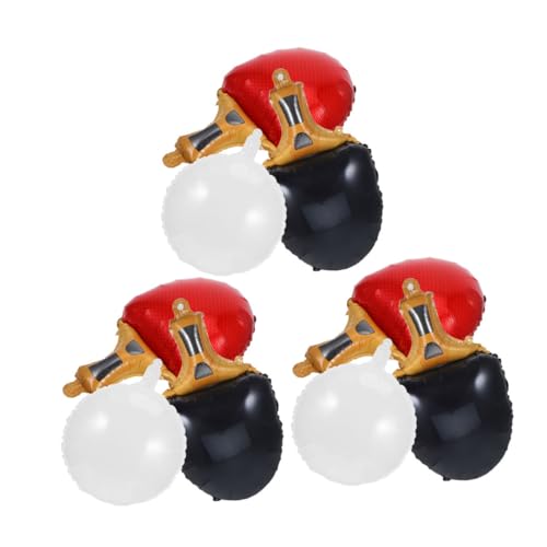WHAMVOX 9 Stück Teiliges Tischtennis Partyballons aus Wiederverwendbarer Folie Rote und Schwarze Schläger Plus Weiße Bälle Leichte Sportdeko für Geburtstage Sport Events Indoor und Outdoor WHAMVOX 9 Stück Teiliges Tischtennis Partyballons aus Wiederverwendbarer Folie Rote und Schwarze Schläger Plus Weiße Bälle Leichte Sportdeko für Geburtstage Sport Events Indoor und Outdoor von WHAMVOX