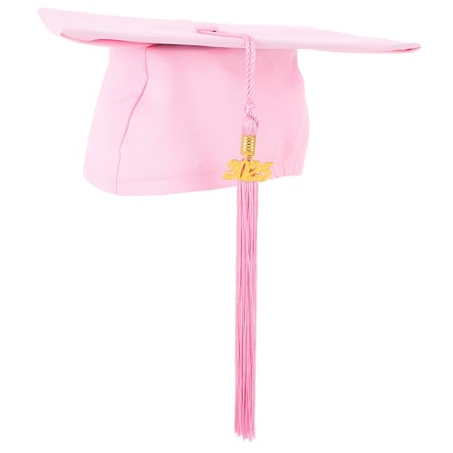 WHAMVOX Stilvolle Abschlusskappe Aus Polyester Mit Quaste 2025 College-kappe Foto- Für Erwachsene von WHAMVOX