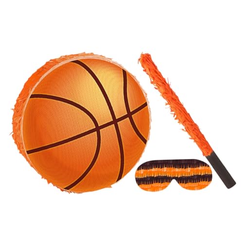 WHAMVOX Basketball Pinata aus Robustem Karton mit und Augenbinde Interaktives Partyspiel für Kindergeburtstag Sportliches Motto Inklusive Konfetti Geeignet für Jungen und Mädchen WHAMVOX Basketball Pinata aus Robustem Karton mit und Augenbinde Interaktives Partyspiel für Kindergeburtstag Sportliches Motto Inklusive Konfetti Geeignet für Jungen und Mädchen von WHAMVOX
