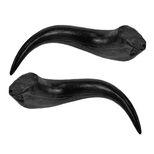 WHAMVOX DIY Schwarze Ox Horn Stirnband Leichtes Strapazierfähiges Halloween Kostüm Zubehör Kreatives Nachahmungstierhörner design für Karneval Cosplay Themenpartys und Fasching von WHAMVOX