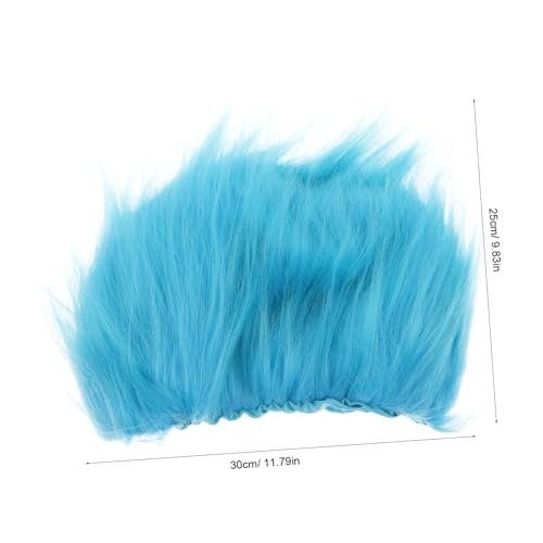 WHAMVOX Flauschiges Stirnband mit Haaren Weiches Sporthaarband für Unisex DIY Atmungsaktiv und Bequem Vielseitiges Zubehör für Halloween Party Schule und Cosplay von WHAMVOX