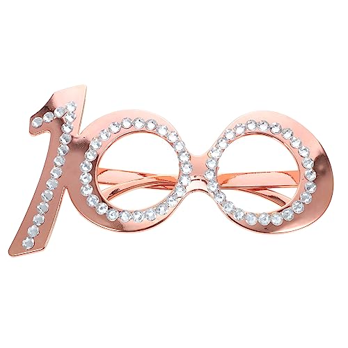 WHAMVOX Geburtstagsbrille Retro Gläser Papierbrillen-party Geburtstag Brille Strass Brille Led Spaßbrille Für Party Festival Dekorationen Zum 100. Geburtstag Plastik Rose Gold WHAMVOX Geburtstagsbrille Retro Gläser Papierbrillen-party Geburtstag Brille Strass Brille Led Spaßbrille Für Party Festival Dekorationen Zum 100. Geburtstag Plastik Rose Gold von WHAMVOX