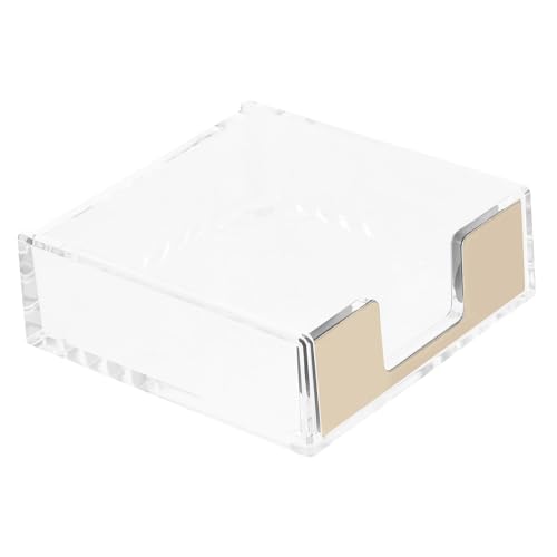 WHAMVOX Transparenter Notizblockhalter aus Notizblock Organizer für Schreibtisch Aufbewahrungsbox für Büro und Zuhause für Haftnotizen und Kleinmaterialien von WHAMVOX