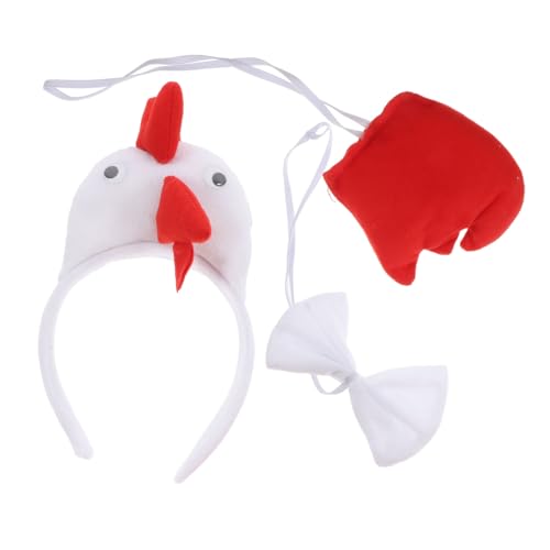 WHAMVOX Hahn Kostüm Set Weiß mit Kopfband und Lustigen Accessoires für Erwachsene und Einfaches Animal Cosplay für Partys Halloween und Festliche Anlässe WHAMVOX Hahn Kostüm Set Weiß mit Kopfband und Lustigen Accessoires für Erwachsene und Einfaches Animal Cosplay für Partys Halloween und Festliche Anlässe von WHAMVOX