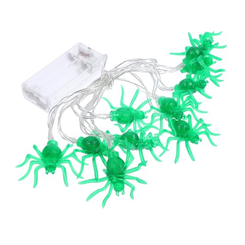 WHAMVOX Halloween LED Lichterkette Spinnenform Leds Grün Gruselige Partybeleuchtung Innen und Außen Halloween Dekoration für Fenster Türen Wände WHAMVOX Halloween LED Lichterkette Spinnenform Leds Grün Gruselige Partybeleuchtung Innen und Außen Halloween Dekoration für Fenster Türen Wände von WHAMVOX