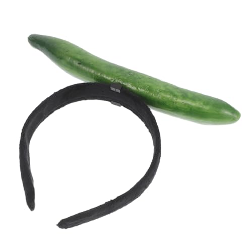 WHAMVOX Lustiges Gurken Haarband Gemüse Kostüm Haarreif Unisex Kreatives Partyaccessoire Für Halloween Karneval Cosplay Bauernhof Festival Karneval Party von WHAMVOX